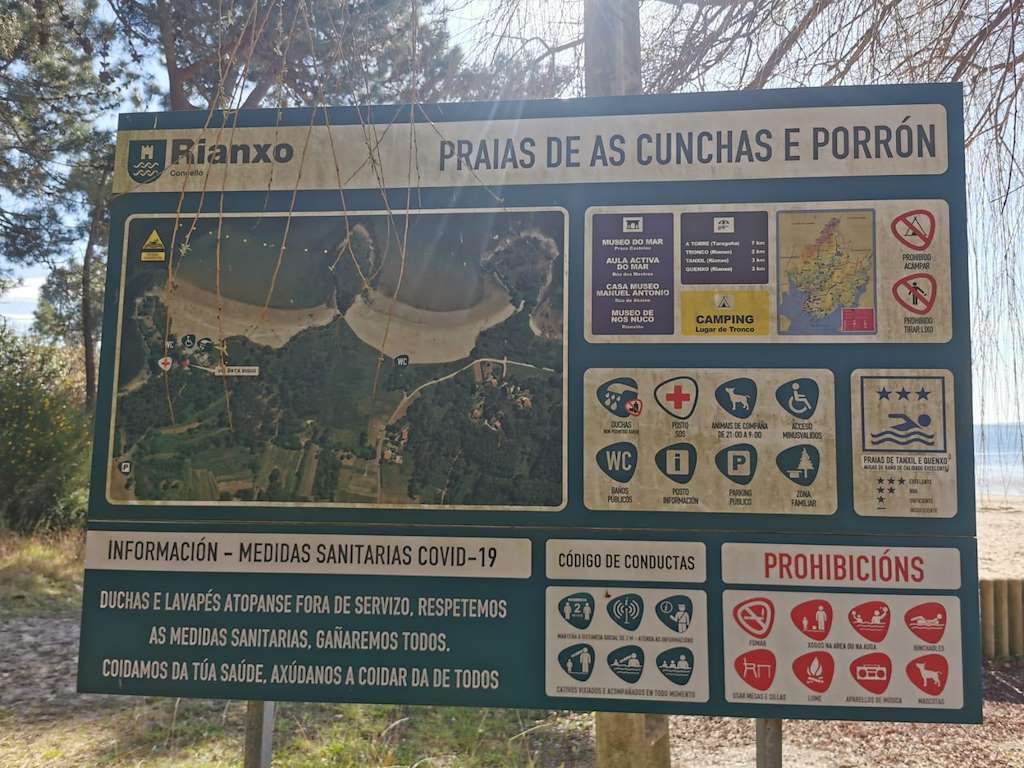 Playa As Cunchas en Rianxo