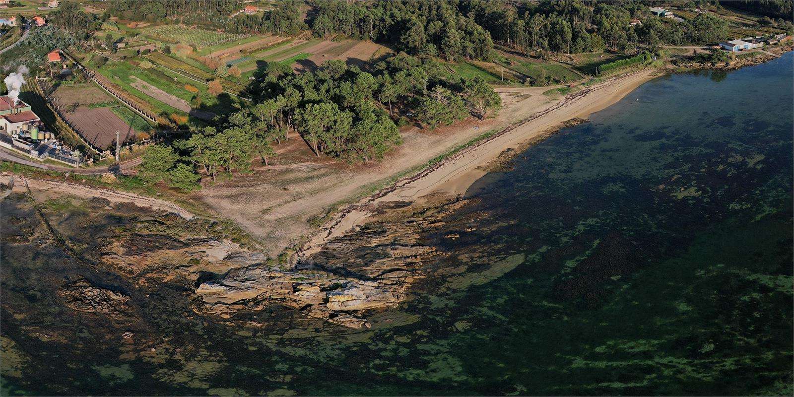 Playa As Patiñas en Vilanova de Arousa