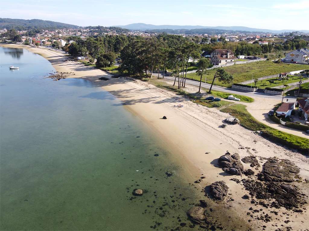 Playa As Sinas en Vilanova de Arousa