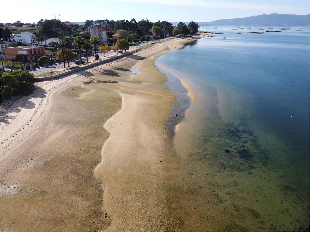 Playa As Sinas en Vilanova de Arousa
