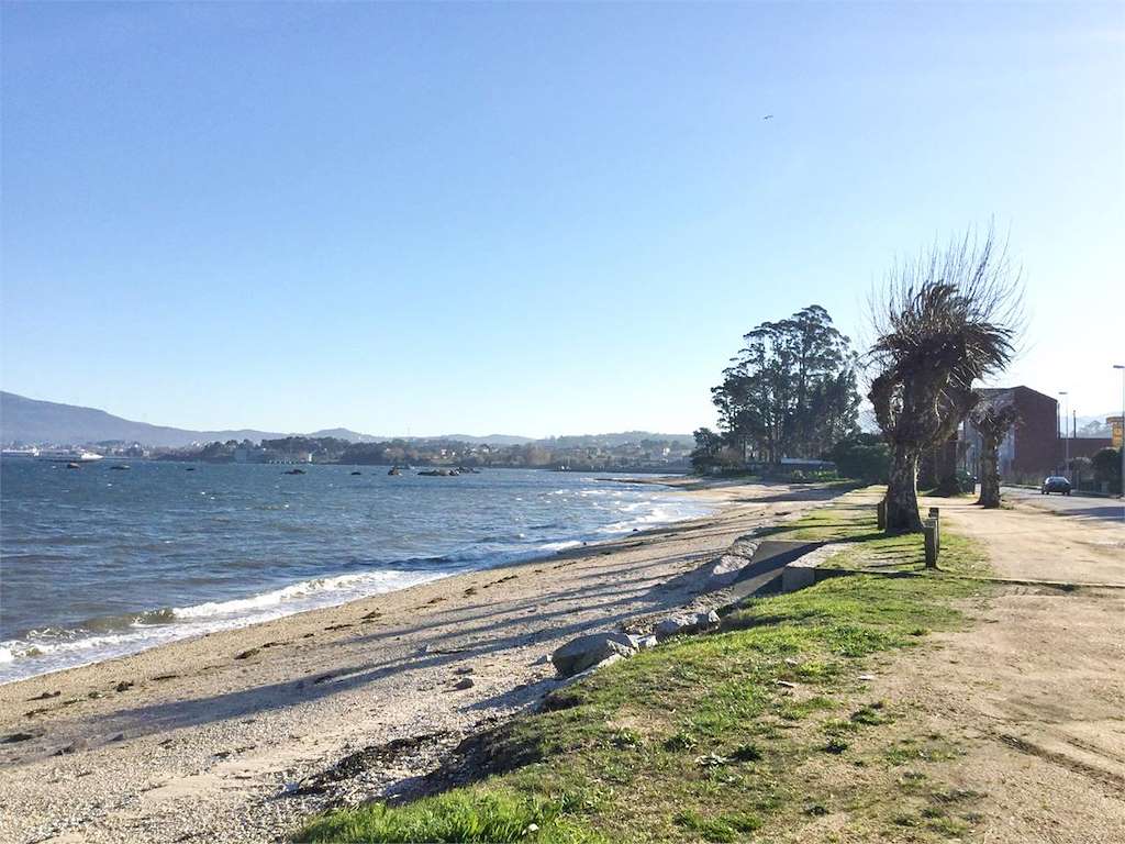 Playa As Sinas en Vilanova de Arousa
