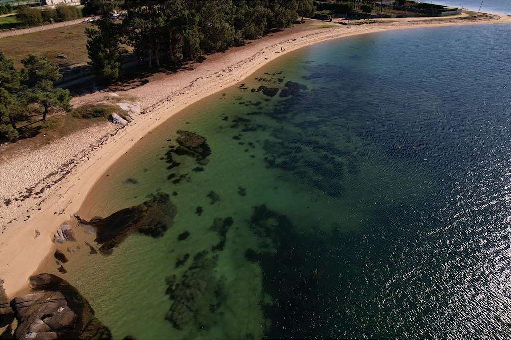 Playa Con da Mina en Vilanova de Arousa