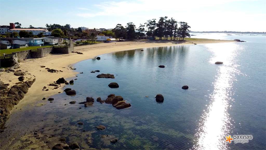 Playa O Bornal en Vilanova de Arousa