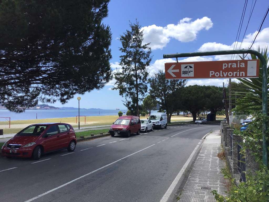 Playa Polvorín en Poio