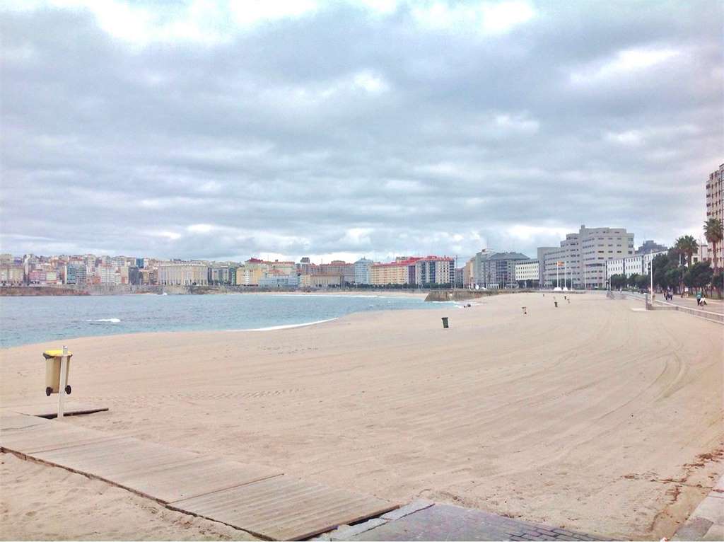 Playa Riazor en A Coruña