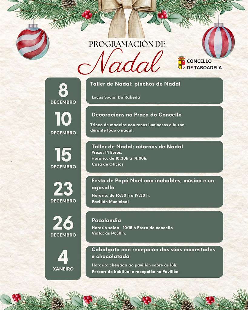 Pograma de Nadal - Cabalgata de Reis en Taboadela