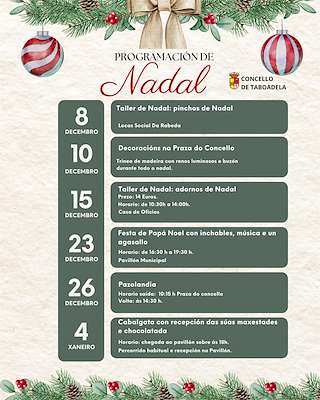 Fechas, información, programa, cartel, imágenes, mapa y ubicación de Pograma de Nadal - Cabalgata de Reis  en  Taboadela