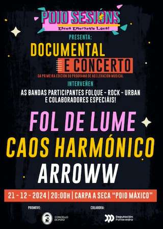 Fechas, información, programa, cartel, imágenes, mapa y ubicación de Poio Sesións