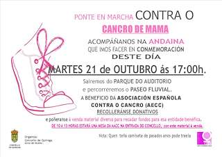 Fechas, información, programa, cartel, imágenes, mapa y ubicación de Ponte en Marcha Contra o Cancro de Mama - Andaina Popular (2025)  en  Quiroga