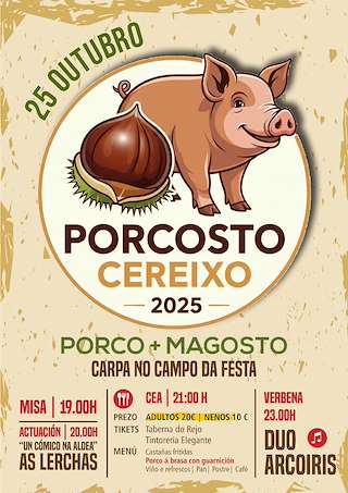 Fechas, información, programa, cartel, imágenes, mapa y ubicación de Porcosto de Cereixo (2025)  en  A Estrada