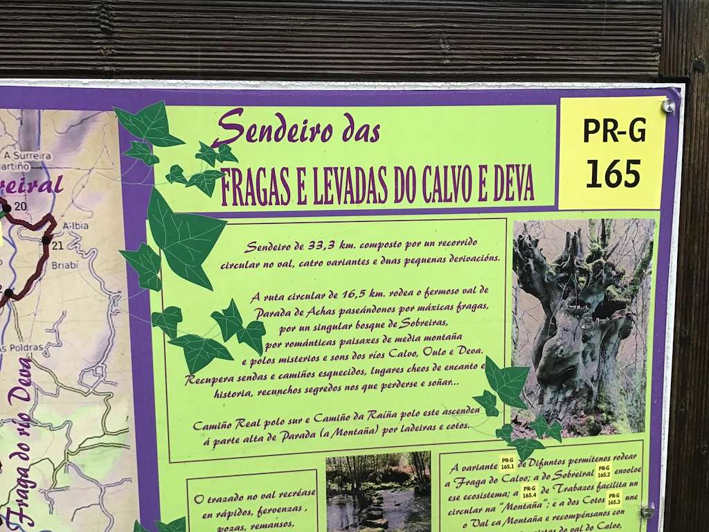 PR-G 165 - Ruta de Fragas e Levados dos Ríos Calvo e Deva en A Caniza