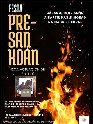 Fechas, información, programa, cartel, imágenes, mapa y ubicación de Pre Festa de San Xoán de Vincios  en  Gondomar