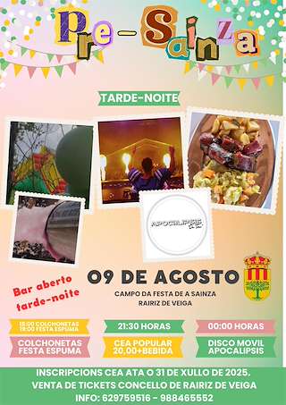 Fechas, información, programa, cartel, imágenes, mapa y ubicación de Pre-Saínza  en  Rairiz de Veiga