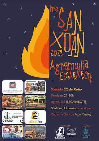 Fechas, información, programa, cartel, imágenes, mapa y ubicación de Pre San Xoan Agramuiña Escarabote de Lampón  en  Boiro