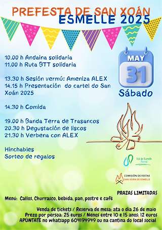 Fechas, información, programa, cartel, imágenes, mapa y ubicación de Prefesta de San Xoán de Esmelle  en  Ferrol