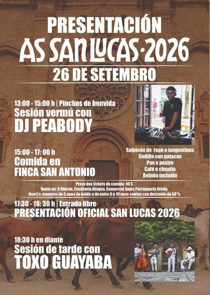 Presentación As San Lucas (2026) en Mondoñedo