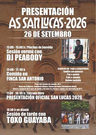 Fechas, información, programa, cartel, imágenes, mapa y ubicación de Presentación As San Lucas (2026)  en  Mondoñedo