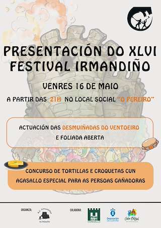 Fechas, información, programa, cartel, imágenes, mapa y ubicación de Presentación do XLVI Festival Irmandiño  en  Moeche
