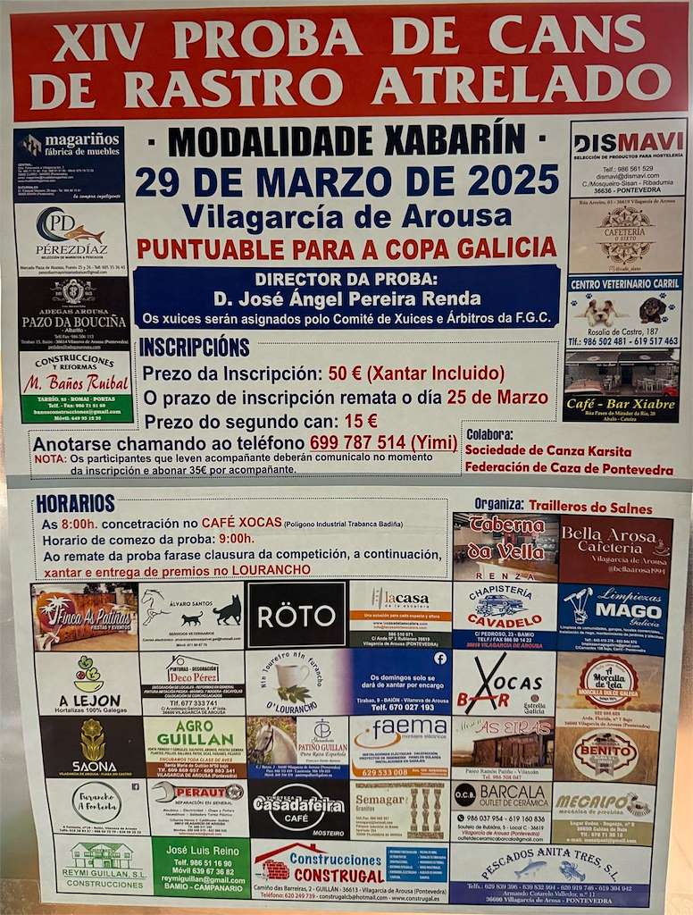 XIV Proba de Cans de Rastro en Vilagarcía de Arousa