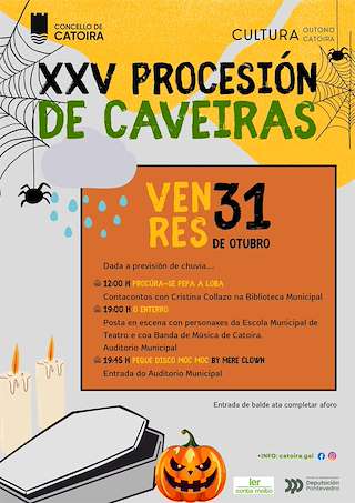 Fechas, información, programa, cartel, imágenes, mapa y ubicación de XXV Procesión de Caveiras (2025)  en  Catoira