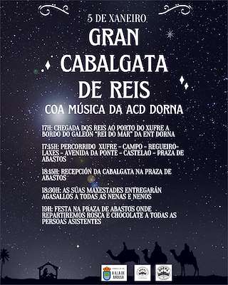 Programa de Nadal - Cabalgata de Reis  (2025-2026) en Illa de Arousa