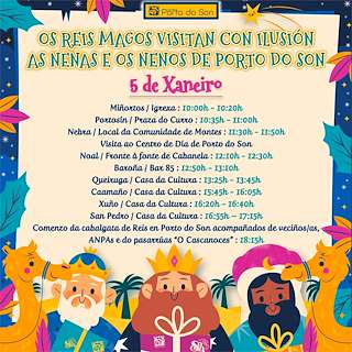 Programa de Navidad – Cabalgata de Reyes en O Porto do Son