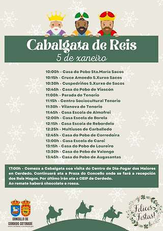 Programa de Navidad - Cabalgata de Reyes (2025-2026) en Cerdedo-Cotobade