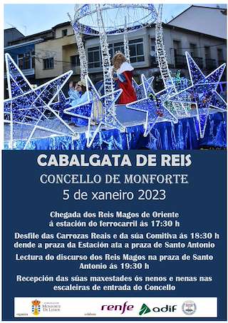 Programa de Navidad – Cabalgata de Reyes (2025-2026) en Monforte de Lemos