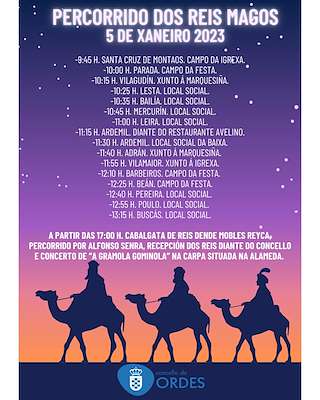Programa de Nadal - Cabalgata de Reis (2025-2026) en Ordes