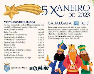 Programa de Nadal - Cabalgata de Reis (2025-2026) en Miño