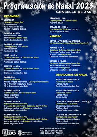 Programa de Navidad – Cabalgata de Reyes (2025-2026) en Zas