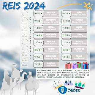 Programa de Nadal - Cabalgata de Reis (2025-2026) en Ordes