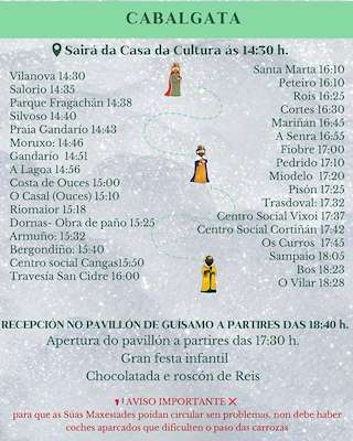 Programa de Nadal - Cabalgata de Reis (2025-2026) en Bergondo