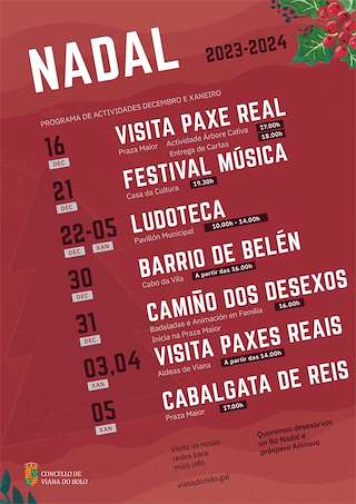 Programa de Navidad – Cabalgata de Reyes (2025-2026) en Viana do Bolo