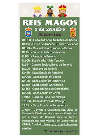 Programa de Navidad - Cabalgata de Reyes (2025-2026) en Cerdedo-Cotobade