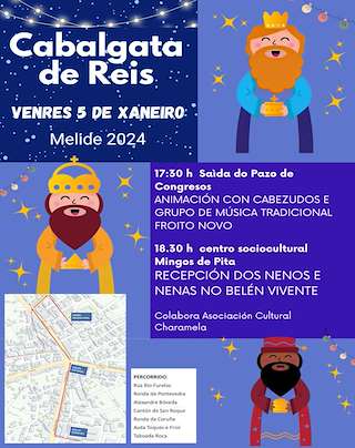 Programa de Navidad – Cabalgata de Reyes (2025-2026) en Melide