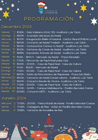Programa de Nadal - Cabalgata de Reis (2025-2026) en Gondomar