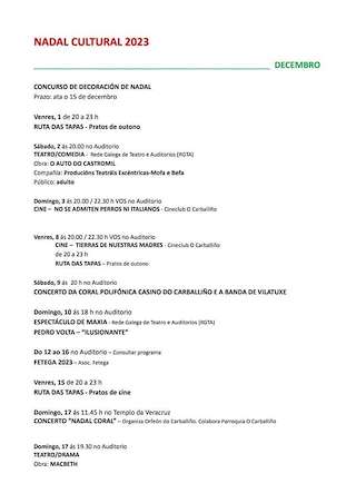 Programa de Navidad – Cabalgata de Reyes (2025-2026) en O Carballiño