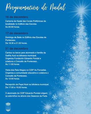 Programa de Navidad – Cabalgata de Reyes en Ponteceso