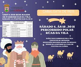 Programa de Navidad – Cabalgata de Reyes en A Caniza