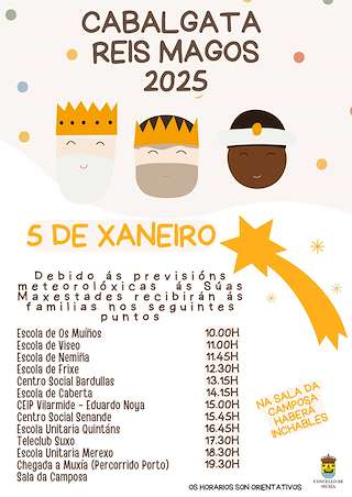 Programa de Nadal - Cabalgata de Reis (2025-2026) en Muxía