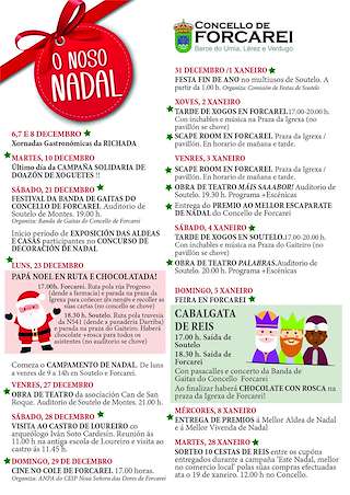 Programa de Navidad – Cabalgata de Reyes (2025-2026) en Forcarei