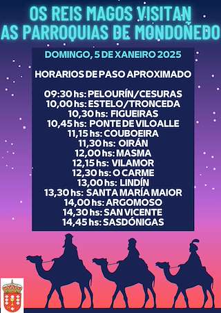 Programa de Navidad – Cabalgata de Reyes (2025-2026) en Mondoñedo