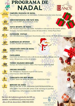 Programa de Navidad – Cabalgata de Reyes (2025-2026) en Bande