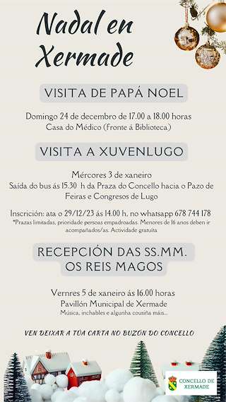 Programa de Nadal - Recepción de Reis (2025-2026) en Xermade