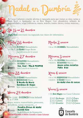 Programa de Nadal - Visita dos Reis (2025-2026) en Dumbría