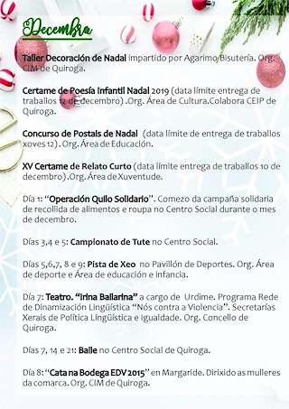 Programa de Navidad – Cabalgata de Reyes en Quiroga