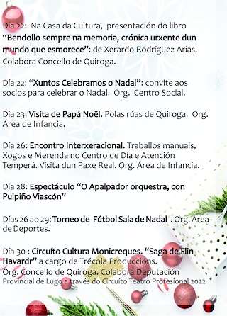 Programa de Navidad – Cabalgata de Reyes en Quiroga