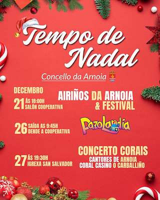 Fechas, información, programa, cartel, imágenes, mapa y ubicación de Programa de Navidad – Cabalgata de Reyes (2025-2026) en A Arnoia