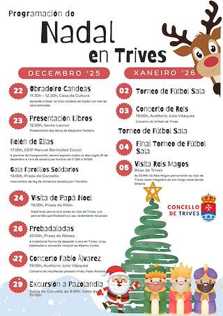 Fechas, información, programa, cartel, imágenes, mapa y ubicación de Programa de Navidad – Cabalgata de Reyes (2025-2026) en A Pobra de Trives